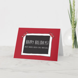 Festiva Tarjeta divertida Happy Holidays (Inserte la foto