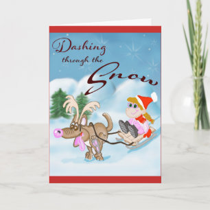 Festiva Tarjeta divertida para Navidades de Personalizados