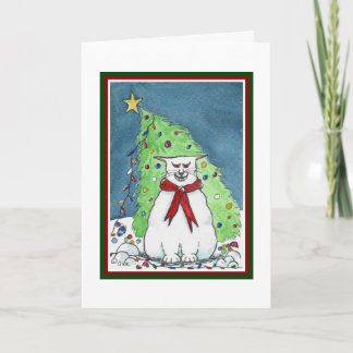 Festiva Tarjeta divertida para Navidades gatos