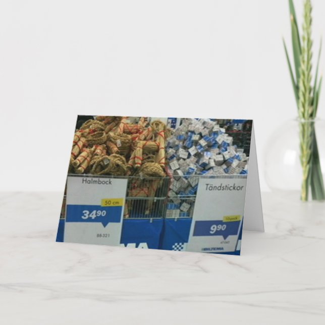 Festiva Tarjeta divertida para Navidades suecos (Anverso)