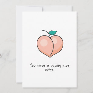 Festiva Tarjeta divertida Romántica Butt - Tarjeta Día de 