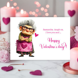 Festiva Tarjeta divertida y extravagante de San Valentín p