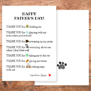 Festiva Tarjeta divertida y linda de Feliz Día del Padre d