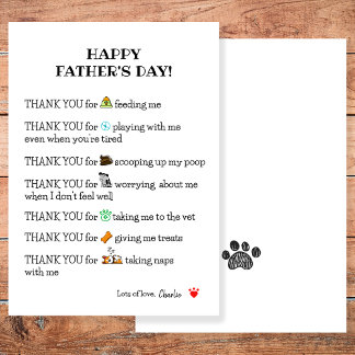 Festiva Tarjeta divertida y linda de Feliz Día del Padre d