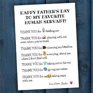 Festiva Tarjeta divertida y linda de Feliz Día del Padre d