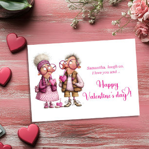 Festiva Tarjeta divertida y original de San Valentín para 
