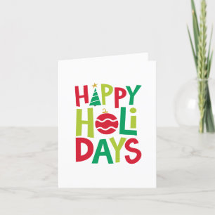 Festiva Tarjeta doblada de felices fiestas