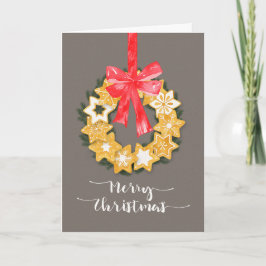 Festiva Tarjeta doblada de Navidades Pepparkakor