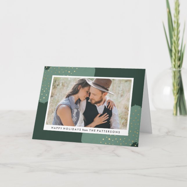 Festiva Tarjeta doblada el | de la foto del día de fiesta (Anverso)