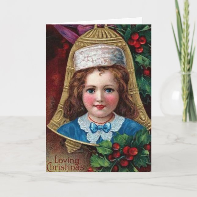 Festiva Tarjeta dos de Navidades victorianos (Anverso)