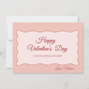 Festiva Tarjeta dulce de vacaciones del día de San Valentí