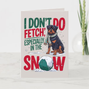 Festiva Tarjeta EDITABLE Rottweiler Funny Dog Navidades