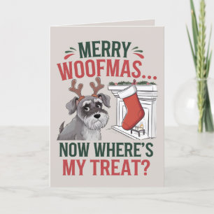 Festiva Tarjeta EDITABLE Schnauzer Funny Dog Navidades