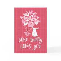 Tarjeta el día de San Valentín - A algunos conejit