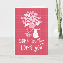 Festiva Tarjeta el día de San Valentín - A algunos conejit