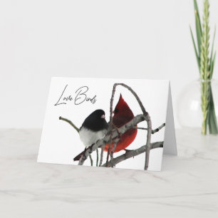 Festiva Tarjeta El día de San Valentín Aves de Amor