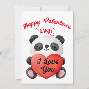 Festiva tarjeta el día de San Valentín con un adorable oso