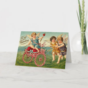 Festiva Tarjeta El día de San Valentín Cupido de Victoria
