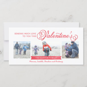 Festiva Tarjeta El día de San Valentín de 3 fotografías