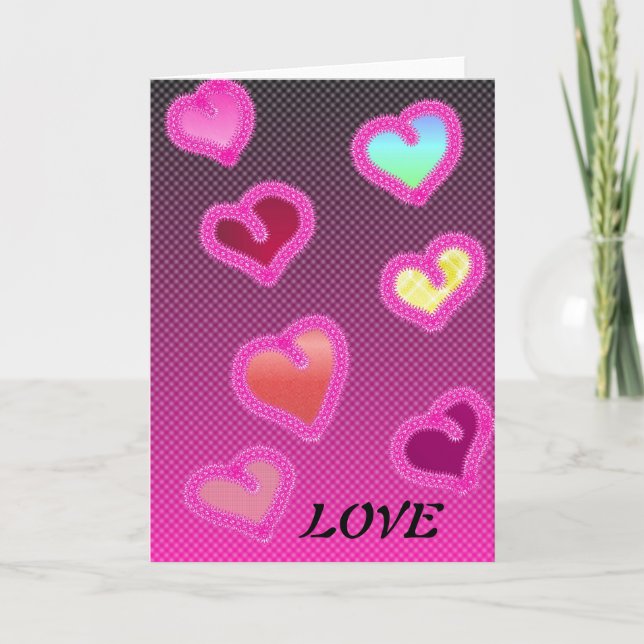 Festiva Tarjeta El día de San Valentín de AMOR (Anverso)