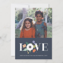 Tarjeta El día de San Valentín de amor floral - Me