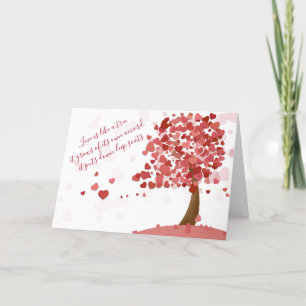 Festiva Tarjeta El día de San Valentín de árbol de corazón