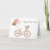 TARJETA EL DÍA DE SAN VALENTÍN DE BICICLETAS Y BAL