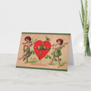 Festiva Tarjeta El día de San Valentín de Cupidos Victoria