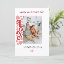Festiva Tarjeta El día de San Valentín de fotografía famil