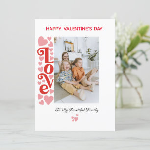 Festiva Tarjeta El día de San Valentín de fotografía famil