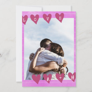 Festiva Tarjeta El día de San Valentín de fotos de cuadern