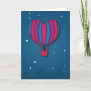 Festiva Tarjeta El día de San Valentín de globo aerostátic