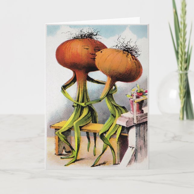 Festiva Tarjeta El día de San Valentín de las cebollas de  (Anverso)