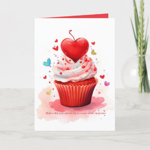 Festiva Tarjeta El día de San Valentín de pastel dulce de
