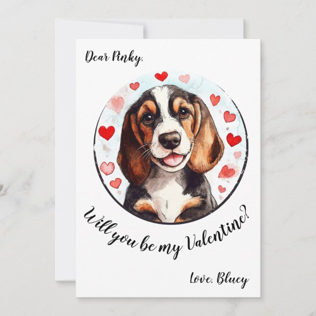 Festiva Tarjeta El día de San Valentín de personalizable B (Anverso)