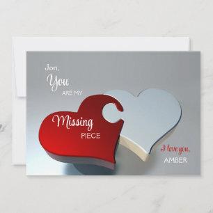 Festiva Tarjeta El día de San Valentín de piezas de rompec