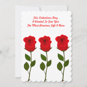 Festiva Tarjeta El día de San Valentín de regalo de corazó