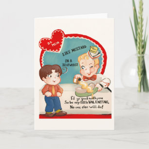 Festiva Tarjeta El día de San Valentín de salchicha de Bra