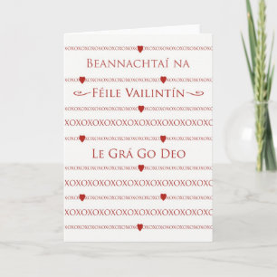 Festiva Tarjeta el día de San Valentín en irlandés, con am