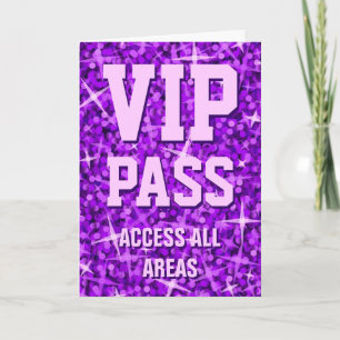 Festiva Tarjeta El día de San Valentín Glitz Purple 'VIP P