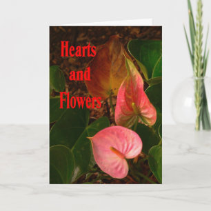 Festiva Tarjeta El día de San Valentín Heart & Flowers