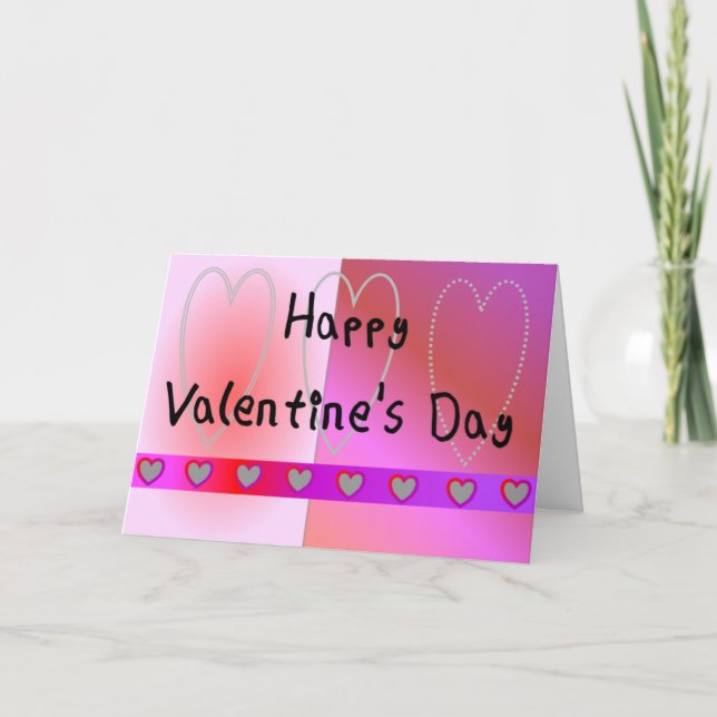 Festiva Tarjeta El día de San Valentín media (Anverso)