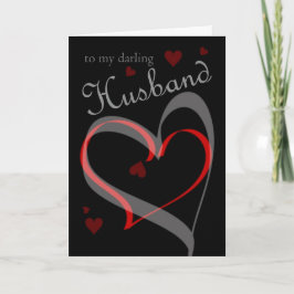 Festiva Tarjeta el día de San Valentín Para Esposo Negro C