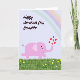 Festiva Tarjeta el día de San Valentín para hija pequeña