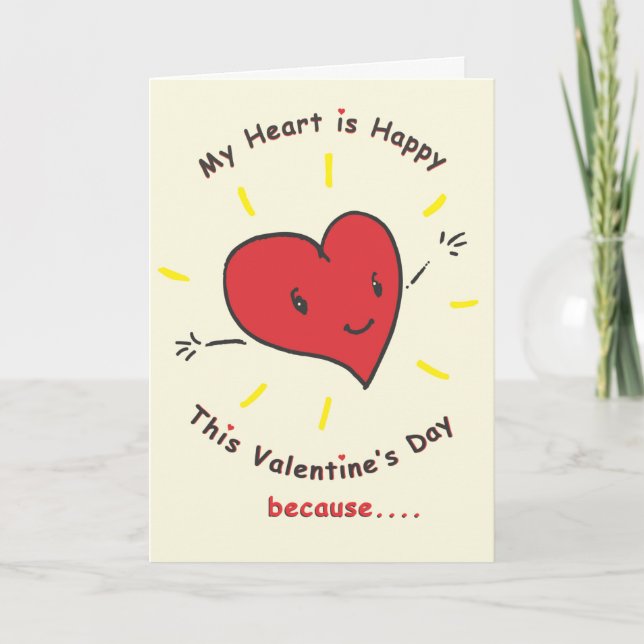 Festiva Tarjeta El día de San Valentín para papá (Anverso)