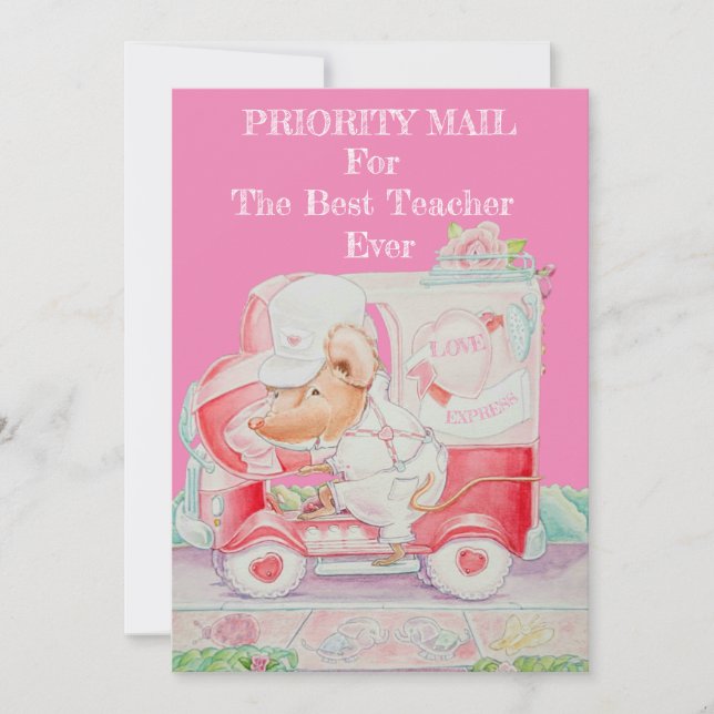 Festiva Tarjeta El día de San Valentín para profesor (Anverso)