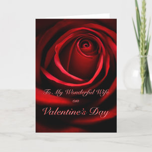 Festiva Tarjeta el día de San Valentín para su esposa.