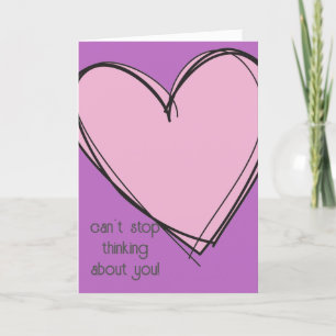 Festiva Tarjeta el día de San Valentín - ¡Pensando En Ti!
