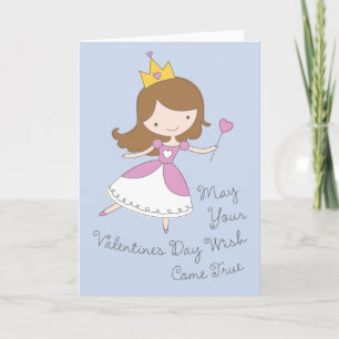 Festiva Tarjeta El día de San Valentín Princesa del Corazó