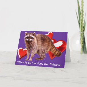 Festiva Tarjeta El día de San Valentín RACCOON BABY